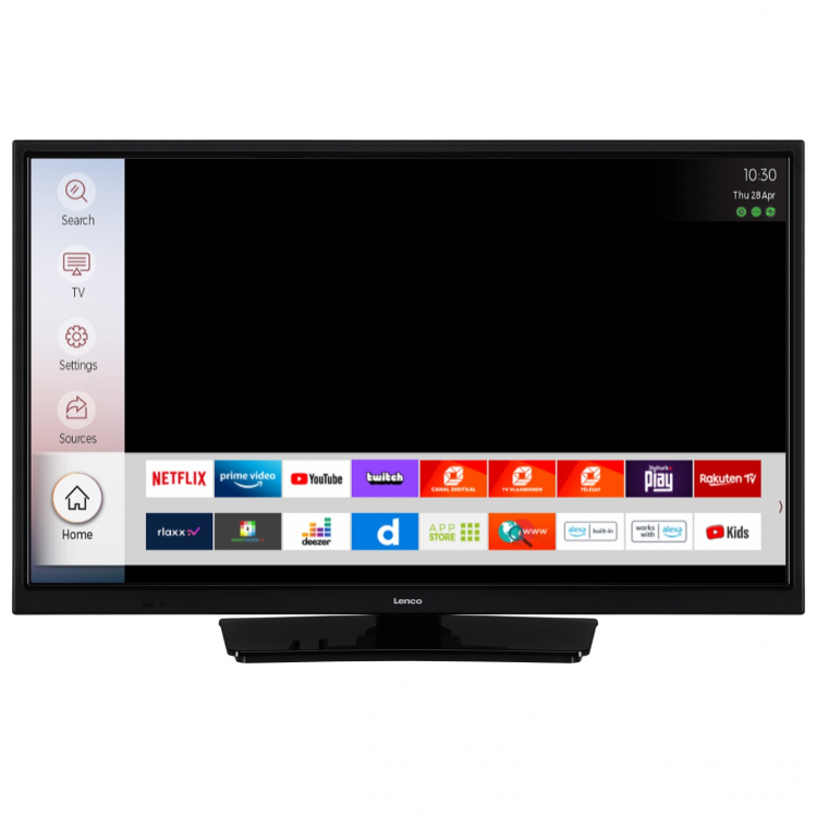 Lenco 24 tuuman Smart HD LED TV Bluetooth® DVD-soitin 12V musta