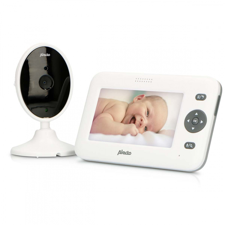 Alecto Video monitor color 4,3 inch, white + extra camera
