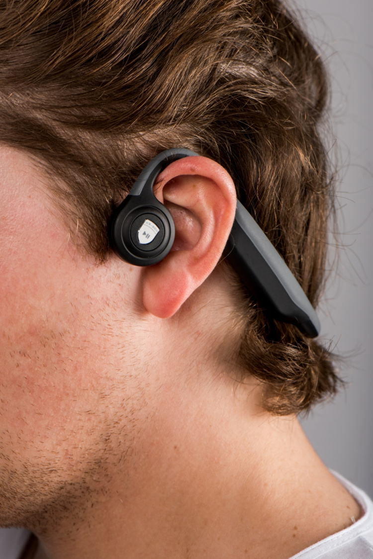 Lenco Bone Conduction Bluetooth-kuulokkeet Musta