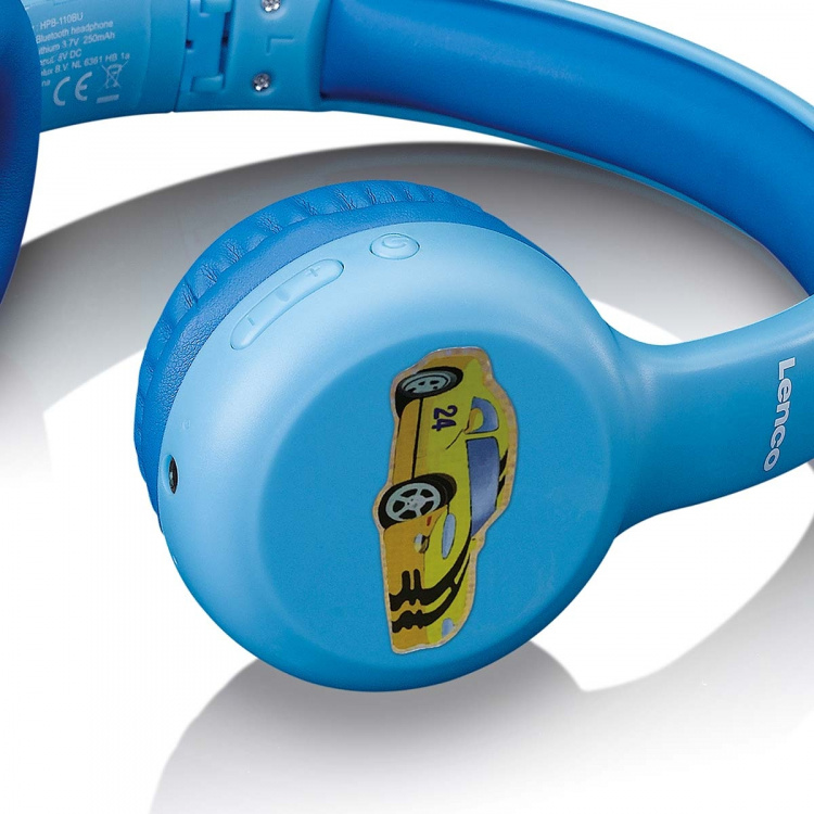 Lenco Taitettavat lasten Bluetooth®-kuulokkeet Blue Lenco Taitettavat lasten Bluetooth®-kuulokkeet Blue