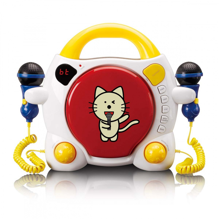 Lenco Kannettava karaoke-CD-soitin Bluetooth®:llä lapsille Monivärinen Lenco Kannettava karaoke-CD-soitin Bluetooth®:llä lapsille Monivärinen