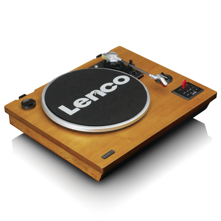Lenco Levysoitin, jossa Bluetooth®, USB MP3-kooderi, kaiuttimet Wood