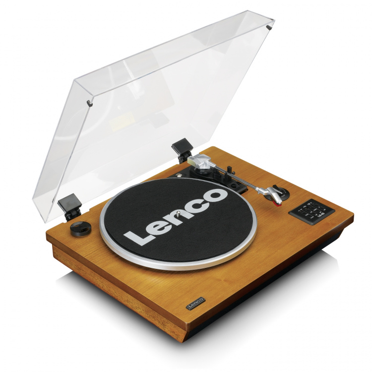 Lenco Levysoitin, jossa Bluetooth®, USB MP3-kooderi, kaiuttimet Wood