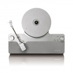 Lenco Täysin automaattinen pystysuuntainen levysoitin, jossa on sisäänrakennetut kaiuttimet ja Bluetooth® Hopea Lenco Täysin automaattinen pystysuuntainen levysoitin, jossa on sisäänrakennetut kaiuttimet ja Bluetooth® Hopea