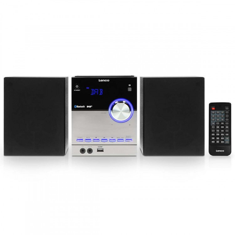 Lenco Micro-setti, jossa on DAB+/FM/CD/Bluetooth® ja USB-soitin - Musta Lenco Micro-setti, jossa on DAB+/FM/CD/Bluetooth® ja USB-soitin - Musta