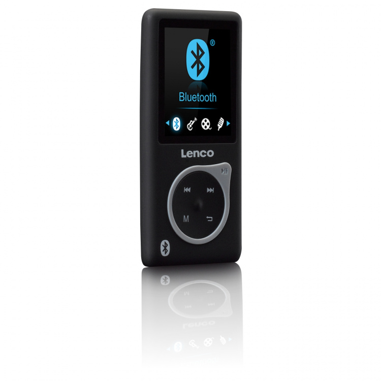 Lenco MP3/MP4-soitin Bluetoothilla Musta