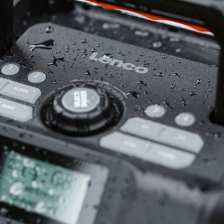 Lenco Tehokas kannettava DAB+/FM-radio Bluetooth® IPX5-vedenkestävyydellä Harmaa Lenco Tehokas kannettava DAB+/FM-radio Bluetooth® IPX5-vedenkestävyydellä Harmaa