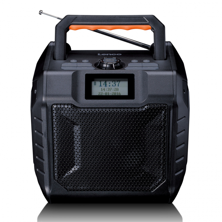 Lenco Tehokas kannettava DAB+/FM-radio Bluetooth® IPX5-vedenkestävyydellä Harmaa Lenco Tehokas kannettava DAB+/FM-radio Bluetooth® IPX5-vedenkestävyydellä Harmaa