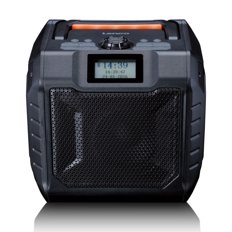Lenco Tehokas kannettava DAB+/FM-radio Bluetooth® IPX5-vedenkestävyydellä Harmaa Lenco Tehokas kannettava DAB+/FM-radio Bluetooth® IPX5-vedenkestävyydellä Harmaa