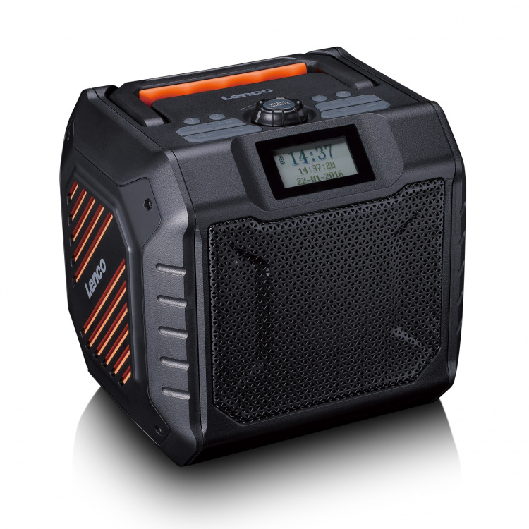Lenco Tehokas kannettava DAB+/FM-radio Bluetooth® IPX5-vedenkestävyydellä Harmaa Lenco Tehokas kannettava DAB+/FM-radio Bluetooth® IPX5-vedenkestävyydellä Harmaa