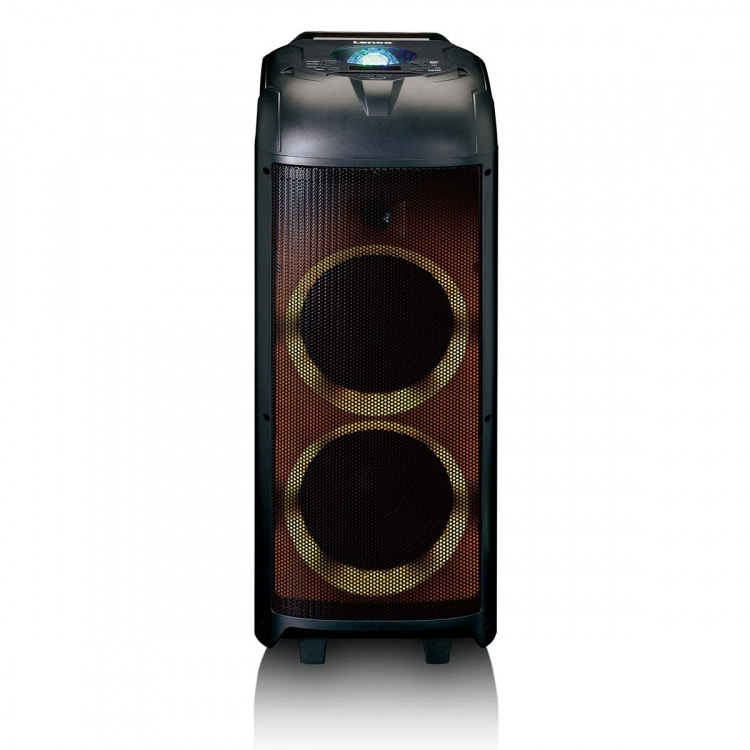 Lenco PA, jossa on täysi LED-valaistus ja diskopallo Lenco PA, jossa on täysi LED-valaistus ja diskopallo