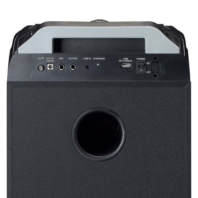 Lenco PA, jossa on täysi LED-valaistus ja diskopallo Lenco PA, jossa on täysi LED-valaistus ja diskopallo