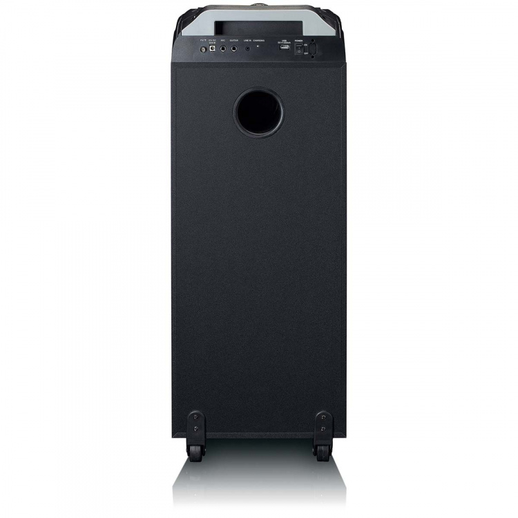 Lenco PA, jossa on täysi LED-valaistus ja diskopallo Lenco PA, jossa on täysi LED-valaistus ja diskopallo