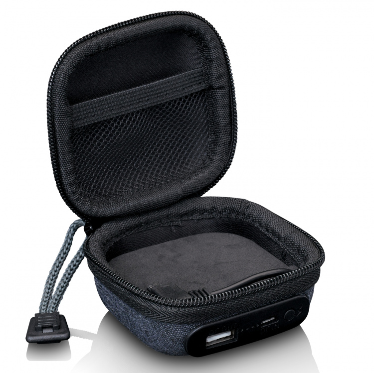 Lenco Kotelo, jossa on sisäänrakennettu virtapankki Harmaa