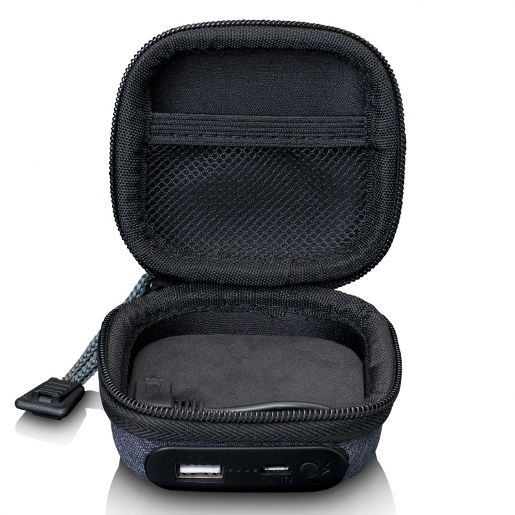 Lenco Kotelo, jossa on sisäänrakennettu virtapankki Harmaa