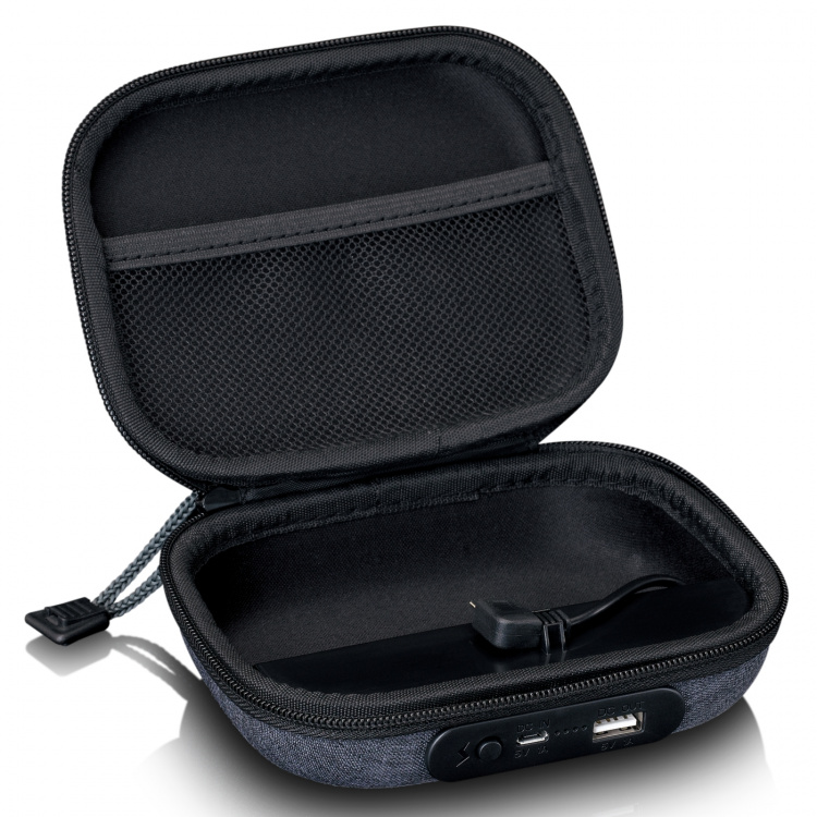 Lenco Kotelo, jossa on sisäänrakennettu powerbank Harmaa Lenco Kotelo, jossa on sisäänrakennettu powerbank Harmaa