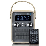 Lenco Kannettava DAB+ FM-radio Bluetooth®:llä ja AUX-ulostulolla, ladattava akku Taupe Lenco Kannettava DAB+ FM-radio Bluetooth®:llä ja AUX-ulostulolla, ladattava akku Taupe