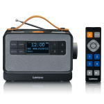 Lenco Kannettava FM/DAB+-radio isoilla painikkeilla ja  Lenco Kannettava FM/DAB+-radio isoilla painikkeilla ja