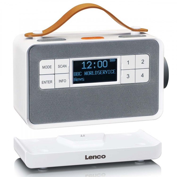 Lenco Kannettava FM/DAB+-radio isoilla painikkeilla ja 