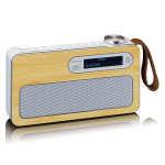Lenco Kannettava DAB+/ FM-radio Bluetooth®:lla Bamboo White -mikrofoni, valkoinen Lenco Kannettava DAB+/ FM-radio Bluetooth®:lla Bamboo White -mikrofoni, valkoinen