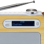 Lenco Kannettava DAB+/ FM-radio Bluetooth®:lla Bamboo White -mikrofoni, valkoinen Lenco Kannettava DAB+/ FM-radio Bluetooth®:lla Bamboo White -mikrofoni, valkoinen