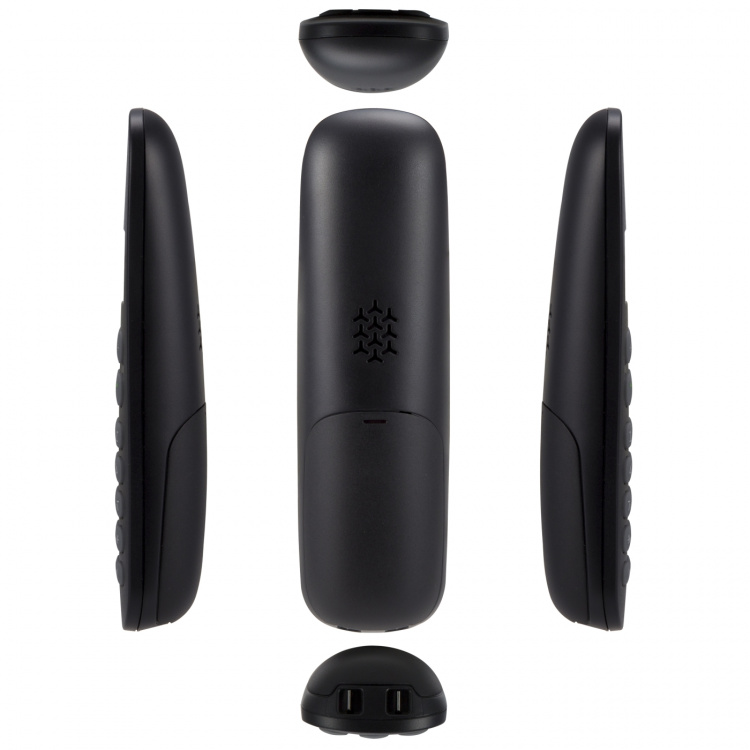 Profoon Langaton puhelin, jossa 3 luuria Musta