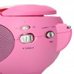 Lenco Kannettava FM-radio CD-levyllä Pink Lenco Kannettava FM-radio CD-levyllä Pink
