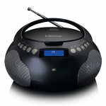 Lenco Boombox, jossa on DAB+/ FM-radio ja Bluetooth® Musta Lenco Boombox, jossa on DAB+/ FM-radio ja Bluetooth® Musta