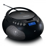 Lenco Boombox, jossa on DAB+/ FM-radio ja Bluetooth® Musta Lenco Boombox, jossa on DAB+/ FM-radio ja Bluetooth® Musta