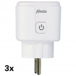 Alecto Älykäs Wi-Fi-pistoke 16A 3680W 3-pack Valkoinen