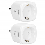 Alecto Älykäs Wi-Fi-pistoke energiamittarilla 16A 3680W 2-pack Valkoinen Alecto Älykäs Wi-Fi-pistoke energiamittarilla 16A 3680W 2-pack Valkoinen