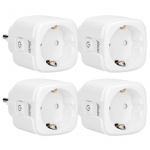Alecto Älykäs Wi-Fi-pistoke energiamittarilla 16A 3680W 4-pack Valkoinen Alecto Älykäs Wi-Fi-pistoke energiamittarilla 16A 3680W 4-pack Valkoinen