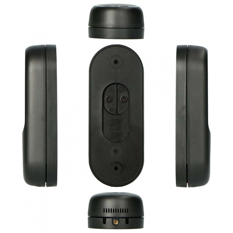 Alecto Älykäs Wi-Fi ovikello kameralla, joka sopii kotiautomaation käyttöön Musta