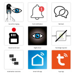 Alecto Älykäs Wi-Fi ovikello kameralla, joka sopii kotiautomaation käyttöön Musta