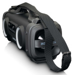 Lenco Roiskevesisuojattu Bluetooth®-kaiutin FM-radio USB ja micro SD valotehosteilla Musta Lenco Roiskevesisuojattu Bluetooth®-kaiutin FM-radio USB ja micro SD valotehosteilla Musta