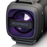 Lenco Roiskevesisuojattu Bluetooth®-kaiutin FM-radio USB ja micro SD valotehosteilla Musta Lenco Roiskevesisuojattu Bluetooth®-kaiutin FM-radio USB ja micro SD valotehosteilla Musta