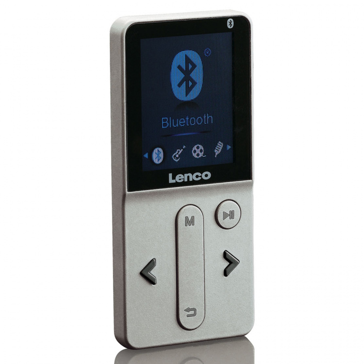 Lenco MP4-soitin bluetooth® 8 GB:lla Silver Lenco MP4-soitin bluetooth® 8 GB:lla Silver