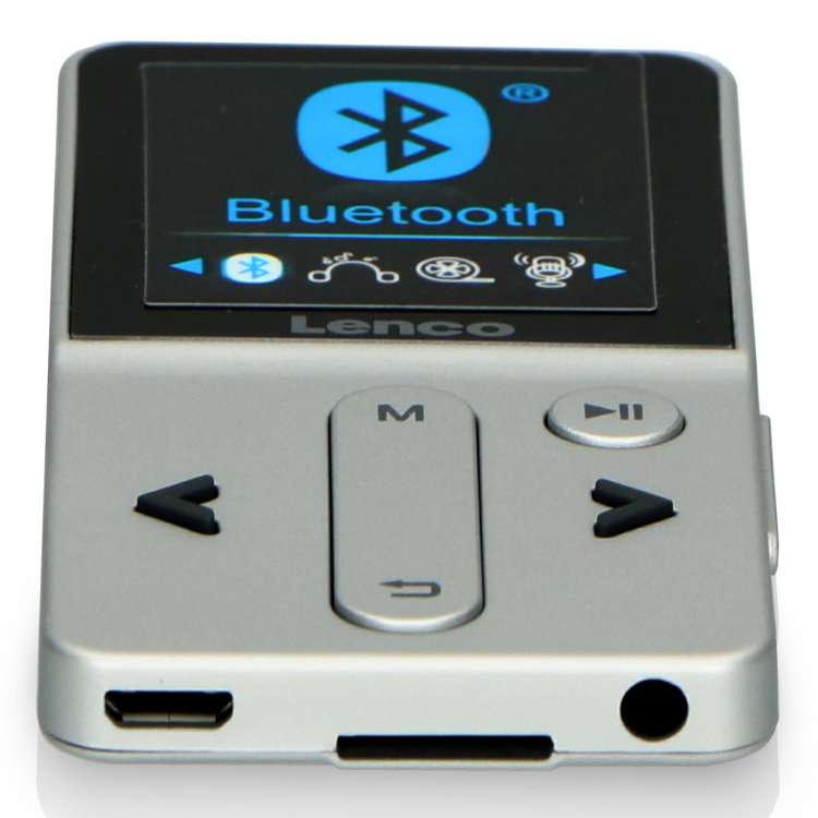 Lenco MP4-soitin bluetooth® 8 GB:lla Silver Lenco MP4-soitin bluetooth® 8 GB:lla Silver