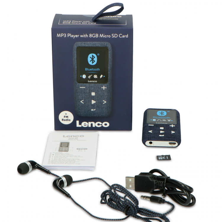 Lenco MP3/MP4-soitin Bluetooth® 8 GB Micro SD-kortti Sininen Lenco MP3/MP4-soitin Bluetooth® 8 GB Micro SD-kortti Sininen