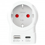 SKROSS Matkasovitin Euroopasta Iso-Britanniaan ja muihin USB-A/USB-C 20W PD maadoitettu SKROSS Matkasovitin Euroopasta Iso-Britanniaan ja muihin USB-A/USB-C 20W PD maadoitettu