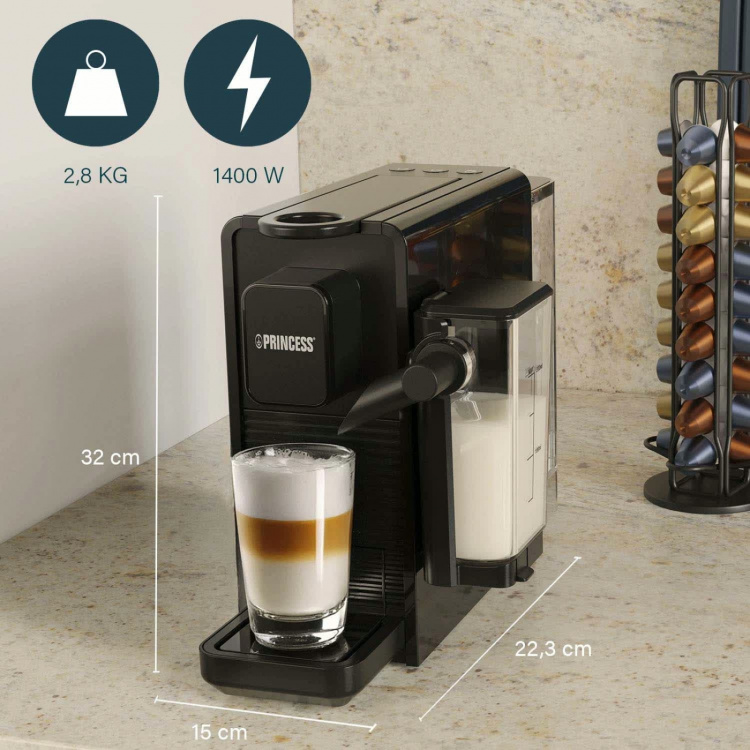 Princess Kapselikahvinkeitin Latte Pro 20bar 