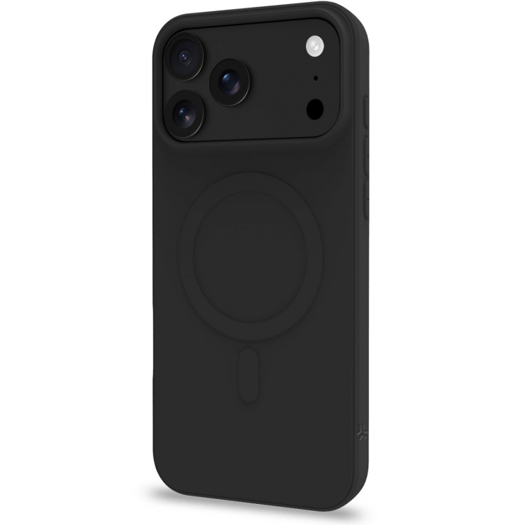 Celly Cromomag Pehmeä kumikotelo MagSafe yhteensopiva iPhone 17 Pro Max Musta Celly Cromomag Pehmeä kumikotelo MagSafe yhteensopiva iPhone 17 Pro Max Musta