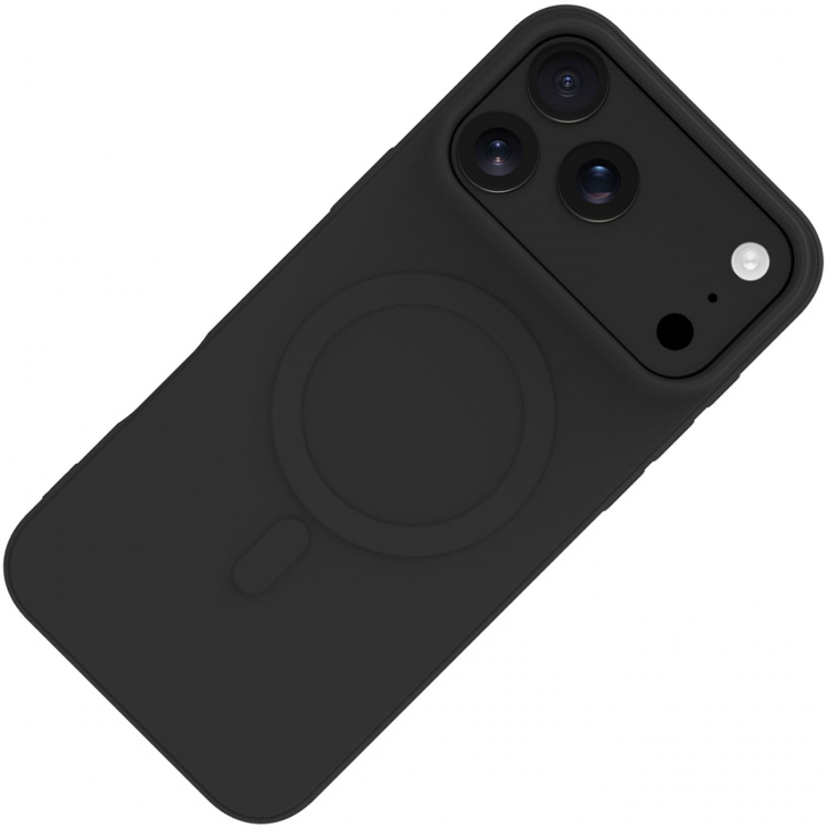 Celly Cromomag Pehmeä kumikotelo MagSafe yhteensopiva iPhone 17 Pro Max Musta Celly Cromomag Pehmeä kumikotelo MagSafe yhteensopiva iPhone 17 Pro Max Musta