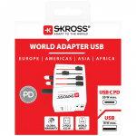 SKROSS Maailman matkasovitin MUV USB AC30PD USB-A+USB-C PD 30W maadoittamaton