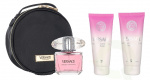 Versace Bright Crystal Giftset 290 ml Edt Spray 90ml/Body Lotion 100ml/Shower Gel 100ml/Pouch
