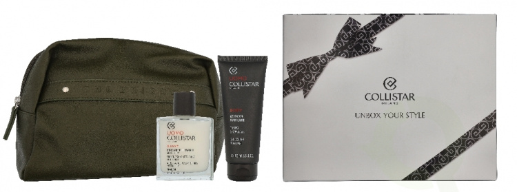 Collistar Uomo Set 200 ml Aftershave Sensitive Skin 100 ml / Mini Toning Shower Gel 100 ml / Pouch