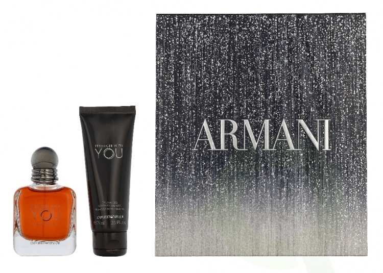 Armani Stronger With You Men Intense Giftset 125 ml Edp Spray 50ml/Shower Gel 75ml
