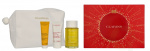 Clarins Aroma Set 160 ml Tonic Treatment Oil 100 ml / Exfoliating Body Scrub 30 ml / Tonic Hydrating Oil-Balm 30 ml / Large Pouch