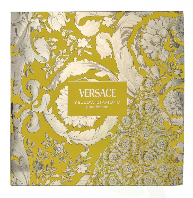 Versace Yellow Diamond Giftset 290 ml Edt Spray 90ml/Bath & Shower Gel 100ml/Body Lotion 100ml/Make-Up Case