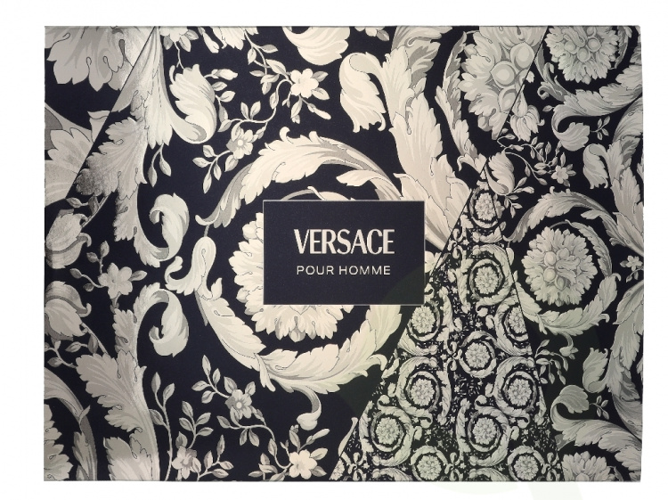 Versace Pour Homme Giftset 110 ml Edt Spray 100ml/Edt Spray 10ml/Black Trousse
